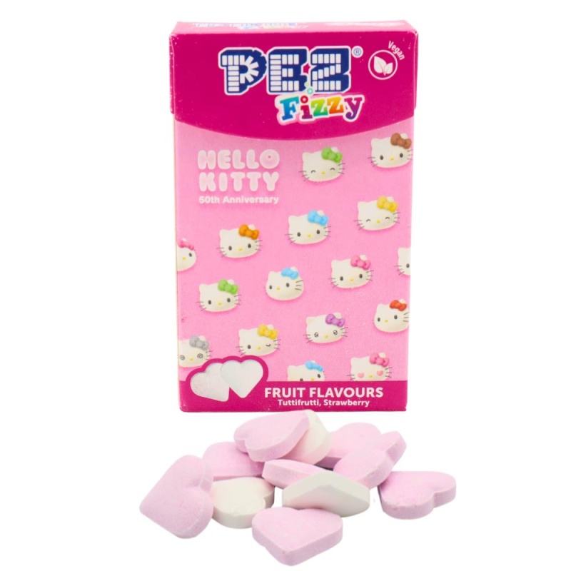 Hello Kitty PEZ Fizzy Fruit Sweets Flip Top Box 30g